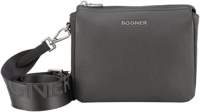 Bogner Leren Schoudertas Banff Gulia Shoulderbag Phantom Zwart