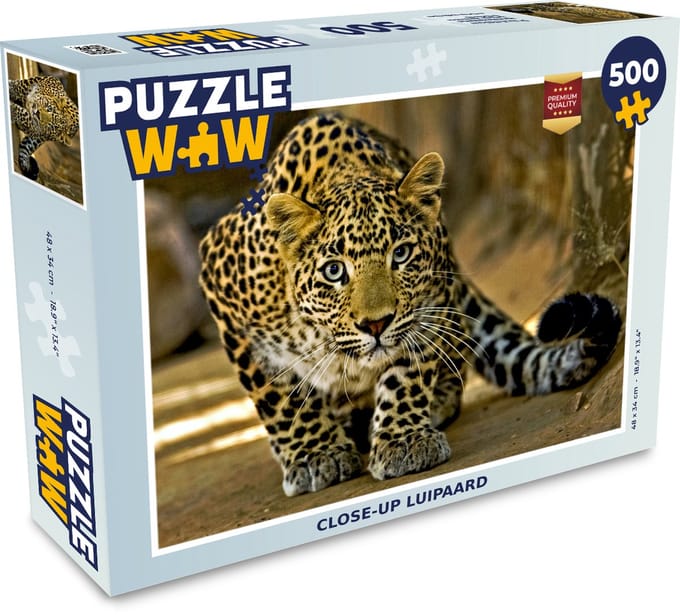 Puzzel Luipaard - Roofdier - Portret - Legpuzzel - Puzzel 500 stukjes