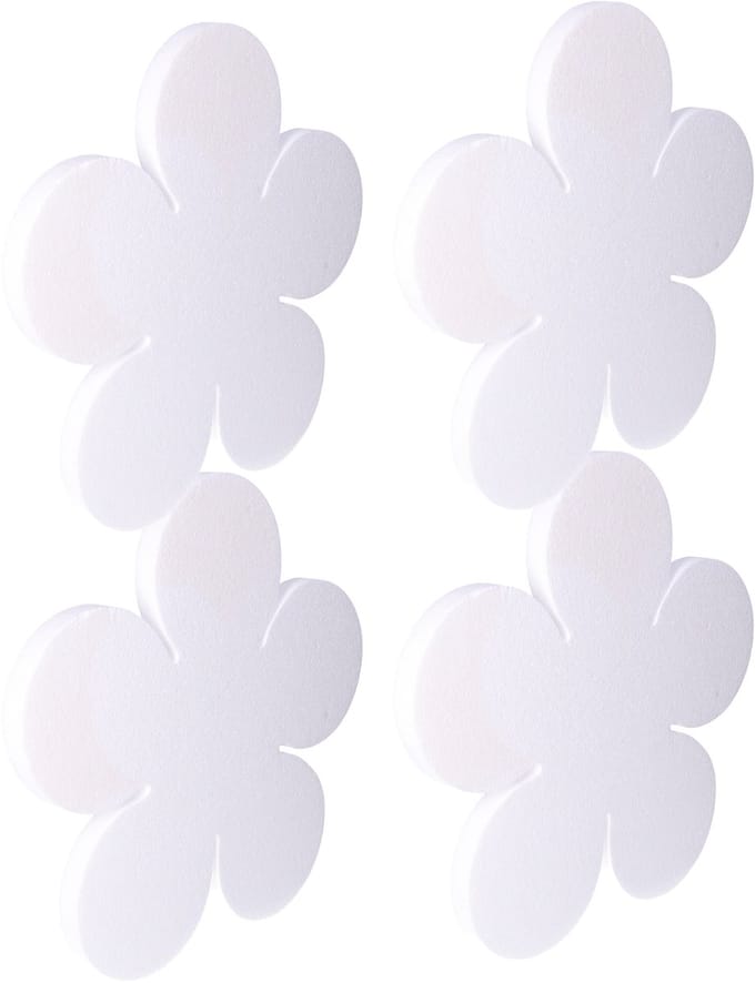 4x stuks knutselen/hobby piepschuim vormen en figuren bloemetjes 40 cm