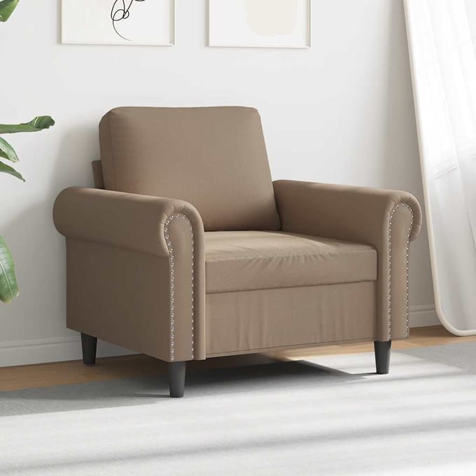 vidaXL - Fauteuil - 60 - cm - kunstleer - cappuccinokleurig