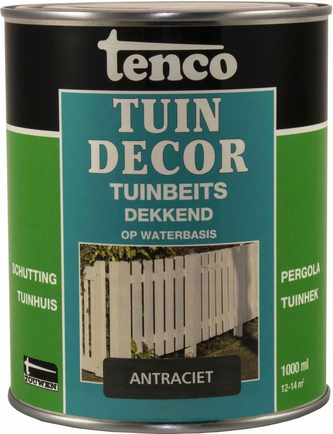 Tenco Buitenbeits Tuindecor Dek - Antraciet - Zijdeglans - 1l