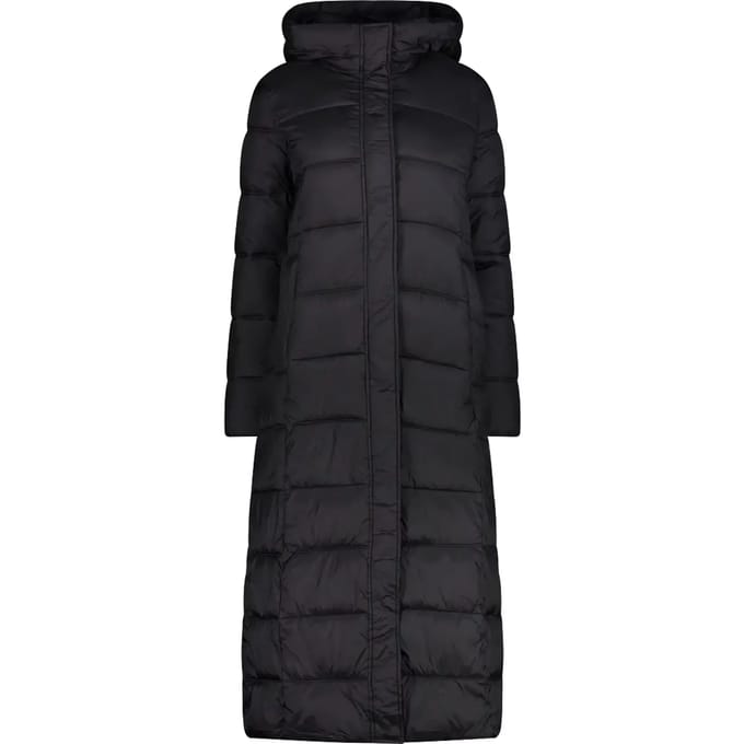 Shiny lange gewatteerde parka met capuchon voor dames CMP