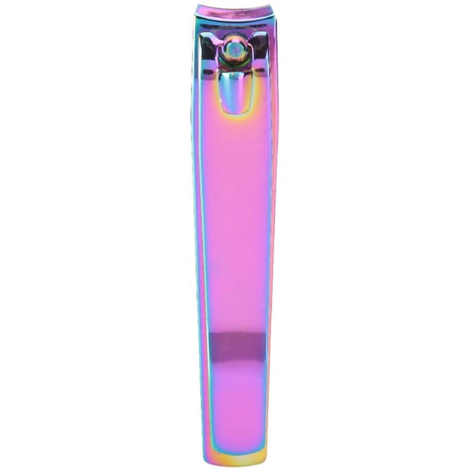 Coupe-ongles plaqué Acier au carbone Couleur dégradée Tondeuse à ongles à la mode Outil de manucure pink