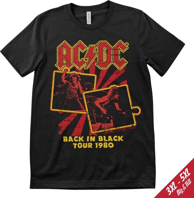 AC/DC Back In Black Tour 1980 T-shirt PS-1-ACDC010-H70-2