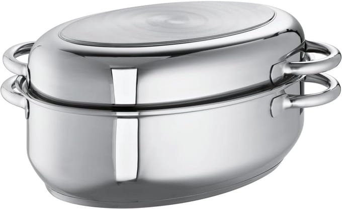 Grote Multibraadpan 34 cm RVS - Geschikt voor Inductie - 7 Liter Capaciteit