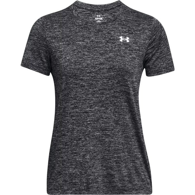 Under Armour Tech SSC - Twist Dames Sportshirt - Zwart - Wit