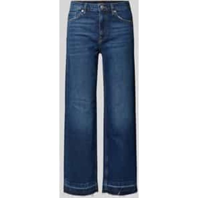 Jeans in verkorte pasvorm met franjes