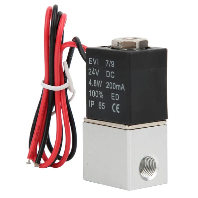 Électrovanne Solénoïde Électrique 24V DC Réponse Rapide 2 Positions 2 Voies Air Eau Huile G1 8