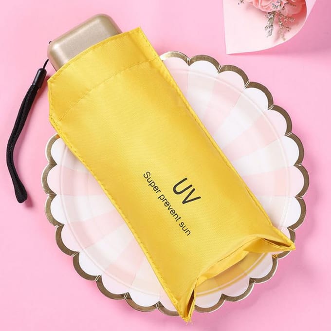 Ultralichte mini-zonneparaplu UV-bescherming Waterdichte draagbare regen- en regencapsuleparaplu 18cm