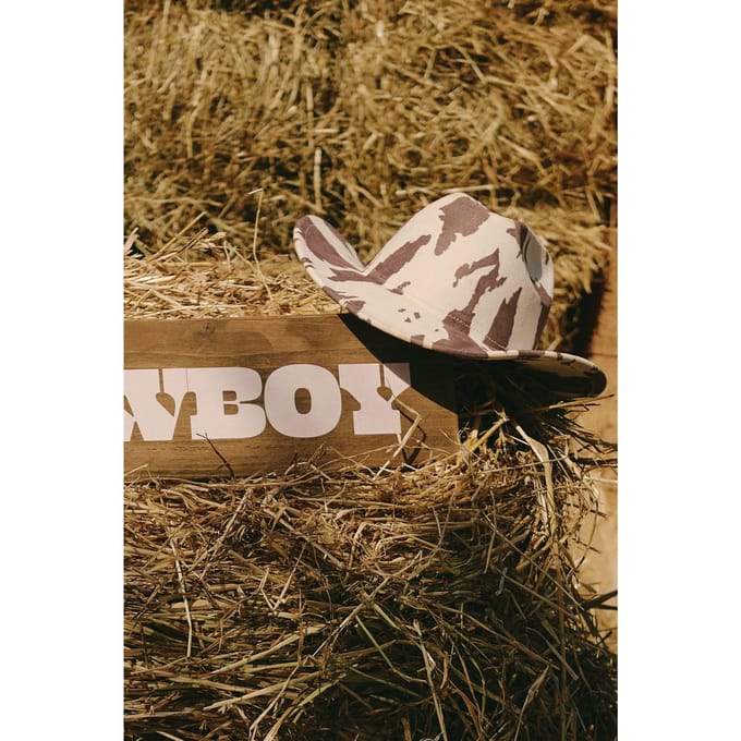boohoo Dames Cowboyhoed met koeienprint | Bruin