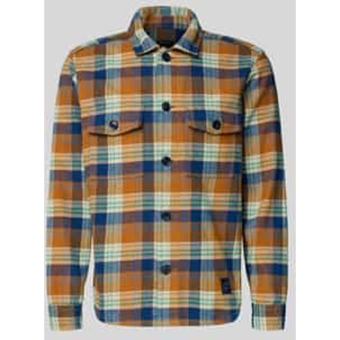 Casual fit overhemdjack met borstzakken