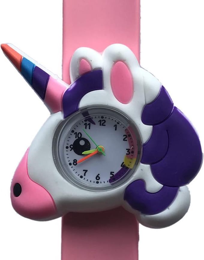 Eenhoorn horloge met een slap on bandje