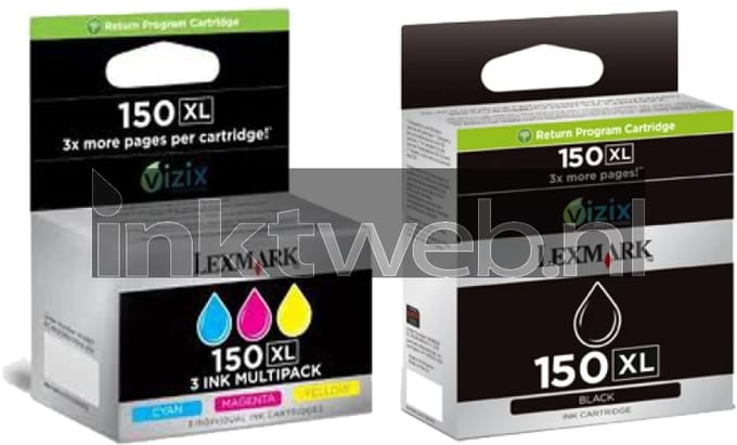 Lexmark 150XL multipack zwart en kleur (Origineel Hoge Capaciteit)