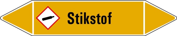 Stikstof leidingmarkering op vel 252 x 52 mm - 3 per vel