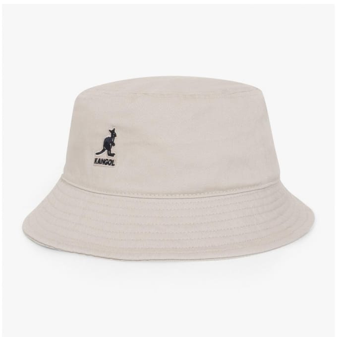 Kangol K4224ht Khaki Gewassen Bucket Hat K4224HT KHAKI (XL) white