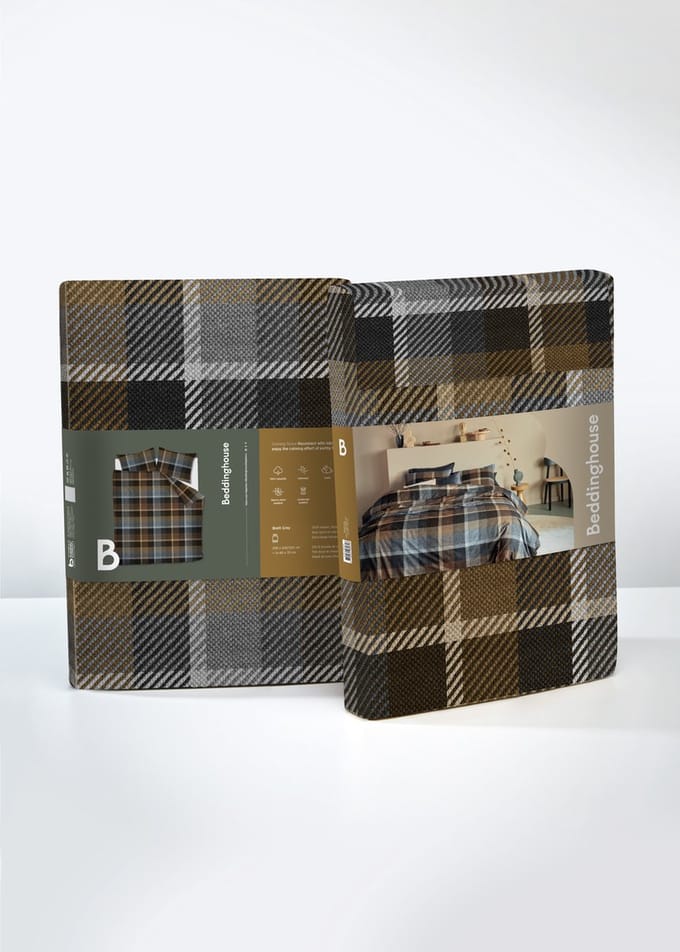 Beddinghouse Lance dekbedovertrek - Eenpersoons - 140x200/220 - Groen