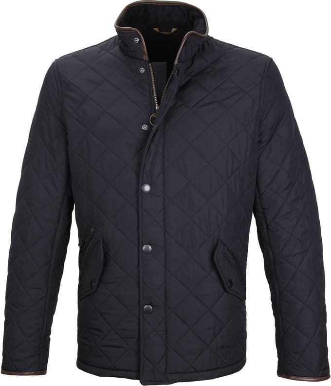Barbour Quilted Jas Powell Donkerblauw - Maat M - Heren - Winterjassen
