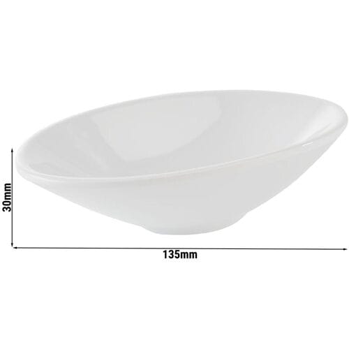GGM Gastro (20 Stück) Schale - MINI - Melamin - 70ml - 135x75mm - Weiß