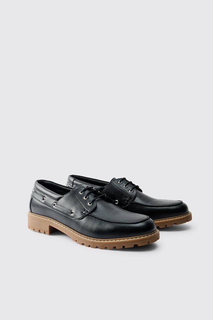 Pu Bootschoen | Black | Size 45
