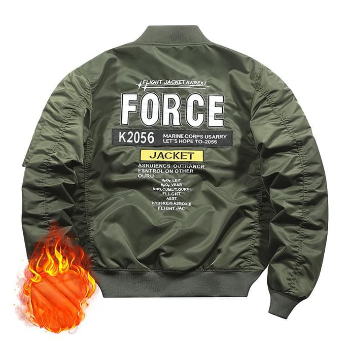 Veste brodée en coton Air Force Ma1 Pilot Jacket Veste de vol pour homme XL gray