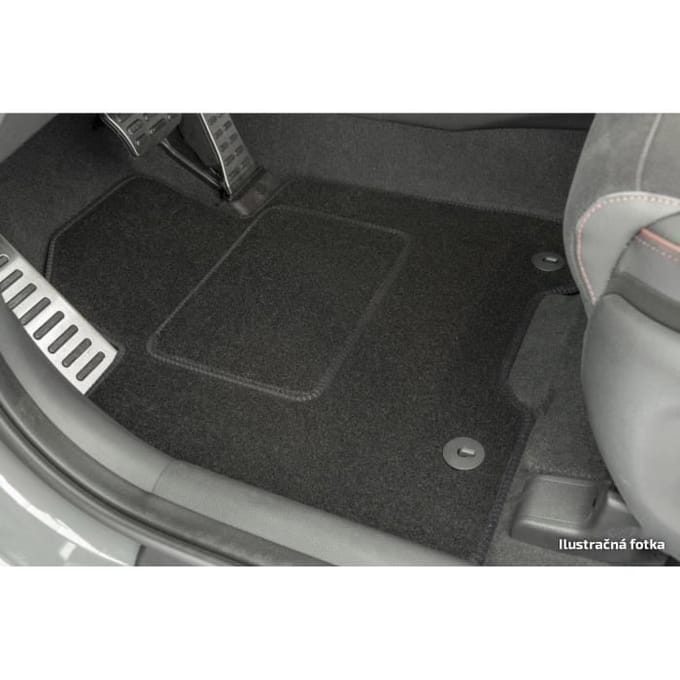 Tapis de sol - VW - T6 Multivan - Velours noir - 4 pièces - Ajustement précis