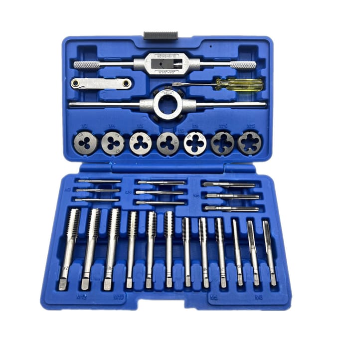 32 PCS HSS Tappen Set Metrische Wrench Cut M3M12 Hand Threading Tool Wolfraamcarbide Tap Sterven blauw