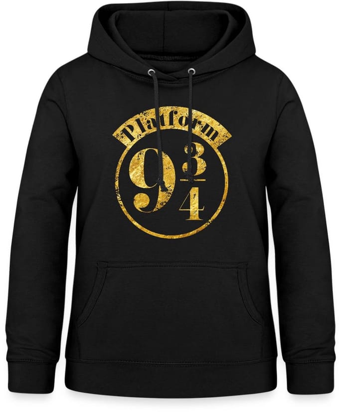 Harry Potter Perron 9 3/4 Faux Gouden Textuur Hoodie Dames