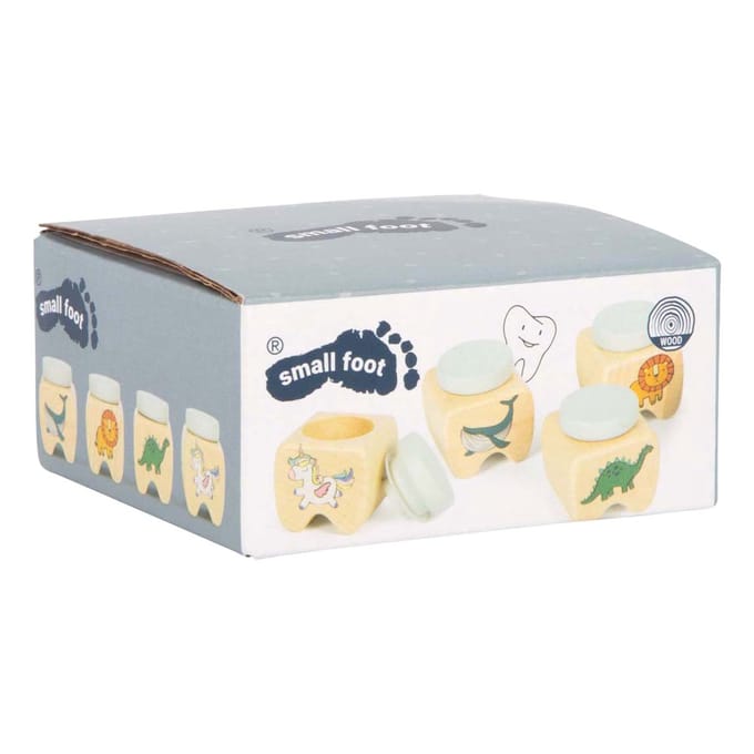 Small Foot - Wooden Baby Tooth Boxes - 4 pcs.