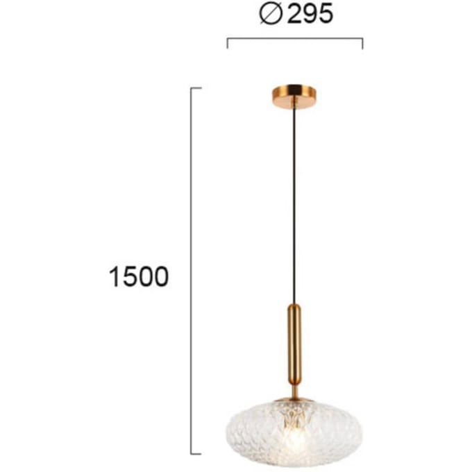 Viokef Hanglamp Ester van glas, transparant