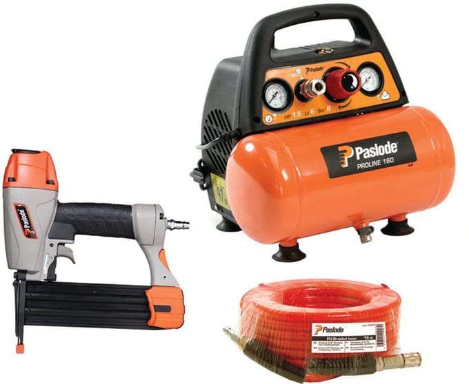 Paslode FN1850.2 S Afwerknagelapparaat (16-50mm) + Compressor & proline 160 - 142571