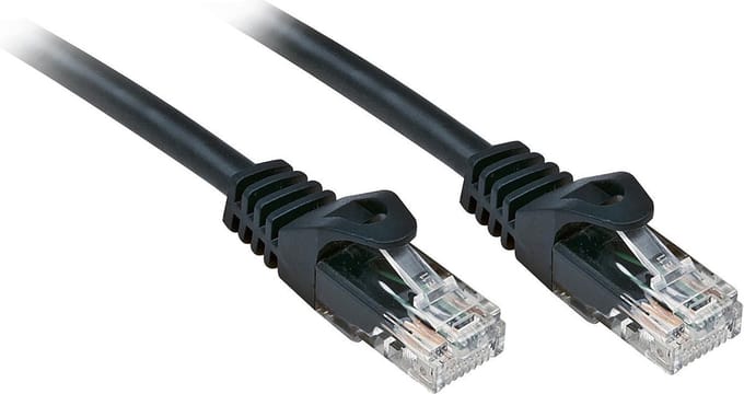 LINDY 48190 RJ45 Netwerkkabel, patchkabel CAT 6 U/UTP 0.30 m Zwart Onafgeschermd 1 stuk(s)