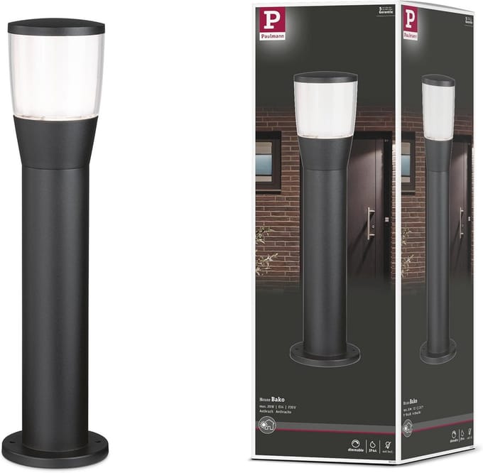 Buitenverlichting Bolderlamp Zeewaterbestendig IP44 500mm Max. 20W E14