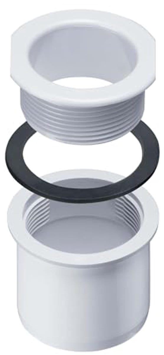 Schroefverbindingsgoot voor regenpijp 83/75mm wit