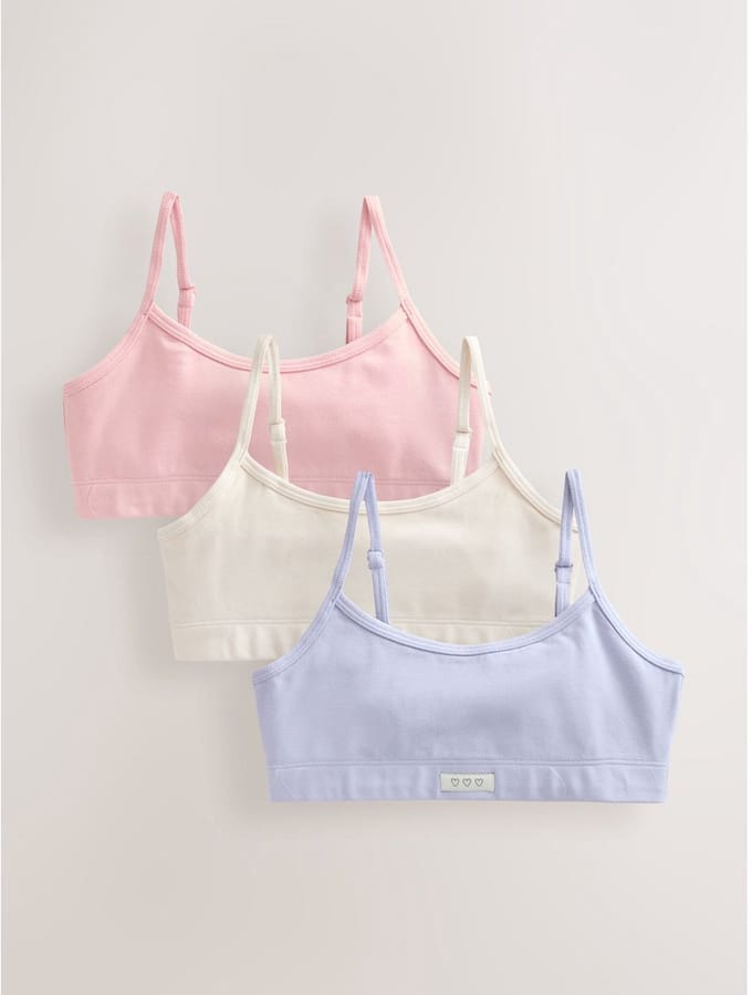 Next - Meisjes - Zachte crop top met bandjes - Crème