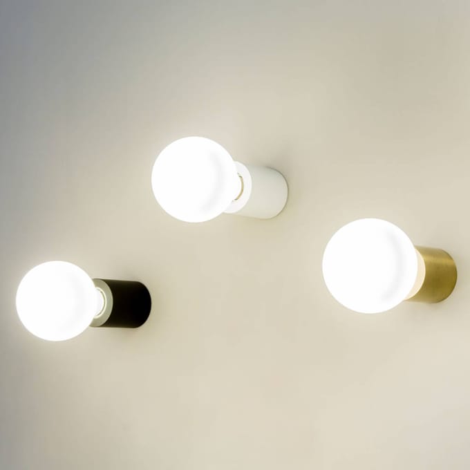 FARO BARCELONA Ten - minimalistische wandlamp, verzadigend goud