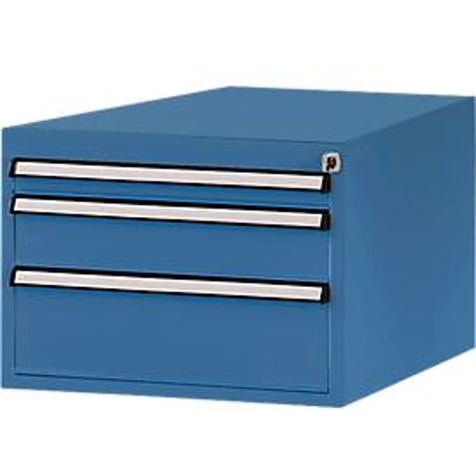 Manuflex onderbouw met schuifladen, voor D 800 mm, briljantblauw