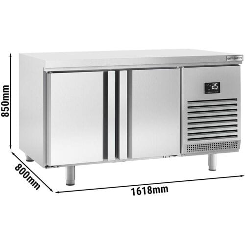 GGM Gastro Bäckereikühltisch Premium PLUS - 1618x800mm - mit Durchreiche Zilver