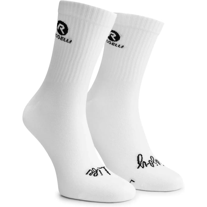 Rogelli Crew Logo Dames en Heren Fietssokken - Wit