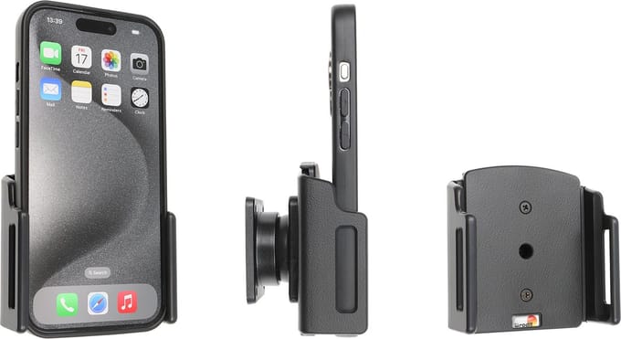 Brodit houder geschikt voor Apple iPhone 15/16/17 passive verstelbare houder 70-83/8-12mm