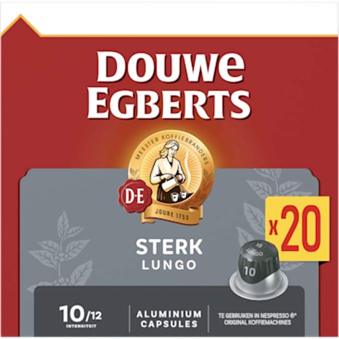Douwe Egberts lungo sterke koffiecapsules - 20 stuks 104 g