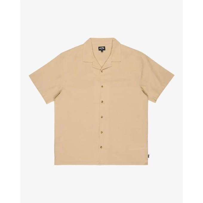 Billabong Vacay Linen Overhemd Met Korte Mouwen Beige M Man