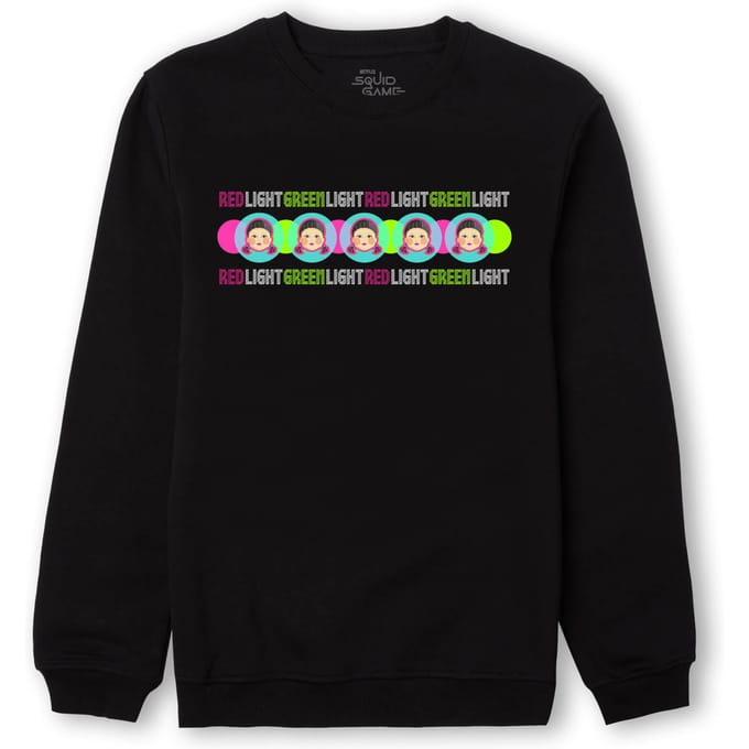 Squid Game Red Light Green Light Sweatshirt - Black - XL