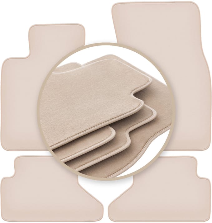 PREMIUM beige vloermatten voor: BMW 6 E63 coupé 2003-2010