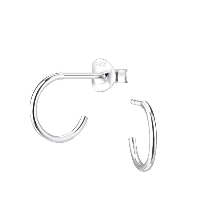 Joy|S - Zilveren basic oorringen - stud - 10 mm