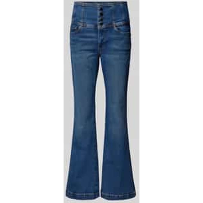 Flared jeans met knoopsluiting