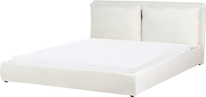 BAJONNA - Tweepersoonsbed - Off-white - 180 x 200 cm - Stof