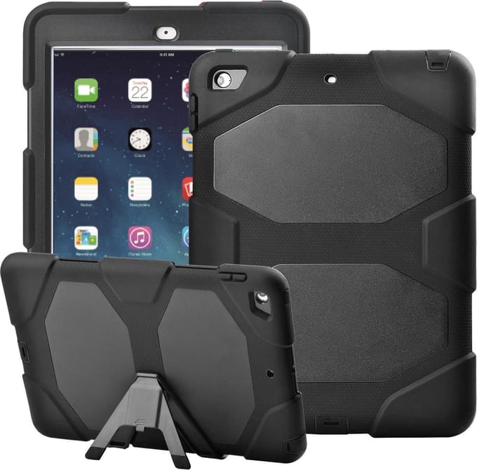 Hoes geschikt vooriPad 2 / 3 / 4 - Ingebouwde Screenprotector - Robuuste Armor Case Hoes