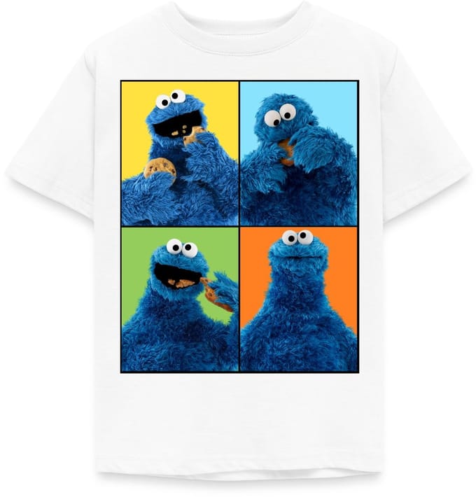 Sesamstraat Koekiemonster Kunst T-Shirt Kinderen