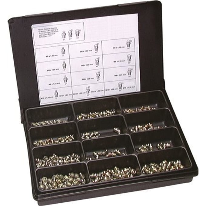 Smeernippel Assortiment 350 Stuks DIN 71412 En DIN 3404
