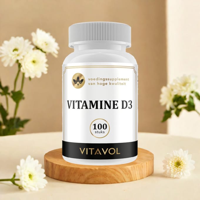 VITAVOL - Vitamine D3 3000 IE cholecalciferol - 100 softgels - extra hoge dosering. De meest effectieve vorm van D3.